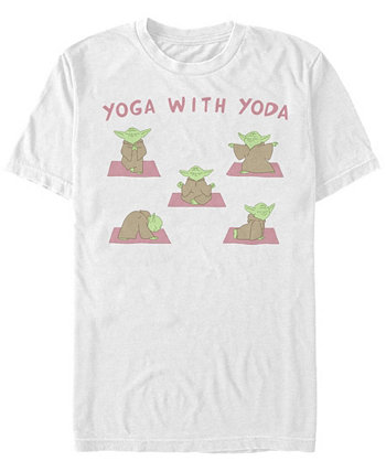 Мужская футболка с короткими рукавами и круглым вырезом Yoga with Yoda FIFTH SUN