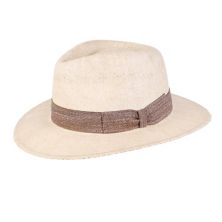 Wigens Men's Straw Country Fedora With Bow Hatband Wigens