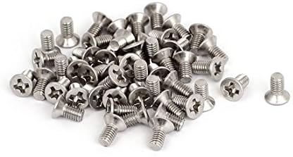 uxcell a15073000ux0749 M3 x 6mm Phillips Flat Head Countersunk Bolts Machine Screws (Pack of 50) Uxcell