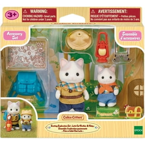 Calico Critters Exciting Exploration Set - Latte Cat Brother & Baby, Dollhouse Playset with Figures and Accessories Calico Critters