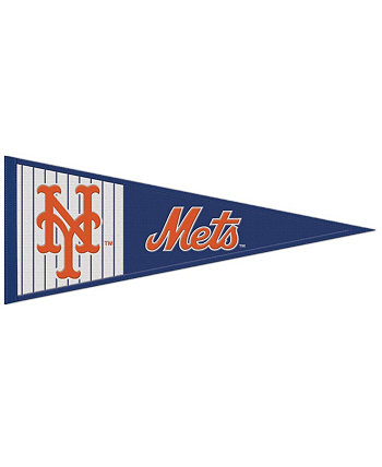 Шерстяной вымпел с основным логотипом New York Mets размером 13 x 32 дюйма Wincraft