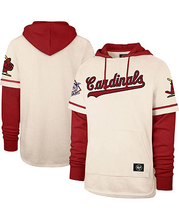 Мужской кремовый пуловер с капюшоном St. Louis Cardinals Trifecta Shortstop '47 Brand