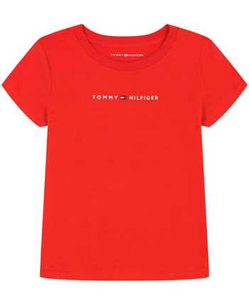 Классическая футболка с вышивкой Little Girls Tommy Hilfiger
