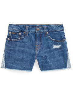 Patchwork Cotton Denim Shorts (Big Kids) Polo Ralph Lauren
