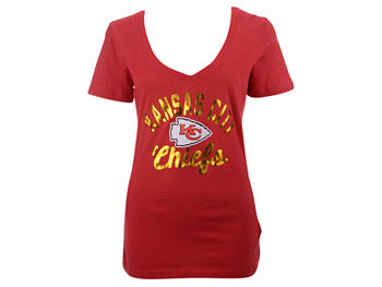 Женская футболка Kansas City Chiefs с V-образным вырезом 5th & Ocean
