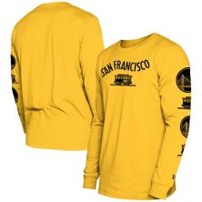 Men's New Era Yellow Golden State Warriors 2023/24 City Edition Long Sleeve T-Shirt New Era x Staple
