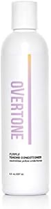 oVertone Haircare Blue Toning Conditioner with Shea Butter & Coconut Oil, Neutralizes Brassiness in Blonde to Light Brown Hair, Cruelty-Free, 8 oz OVertone