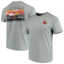 Мужская серая футболка Louisville Cardinals Team Comfort Colours Campus Scenery Image One