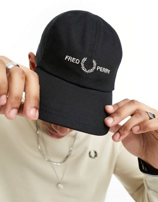 Черная твиловая кепка Fred Perry Fred Perry
