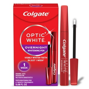 Colgate Optic White Overnight Teeth Whitening Pen, 21 Whitening Treatments, 0.08 oz Visit the Colgate Store