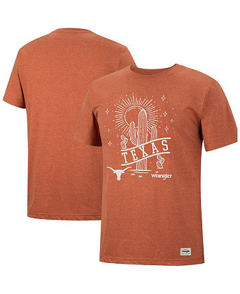 Мужская футболка Wrangler Heather Texas Orange Texas Longhorns Desert Landscape Colosseum