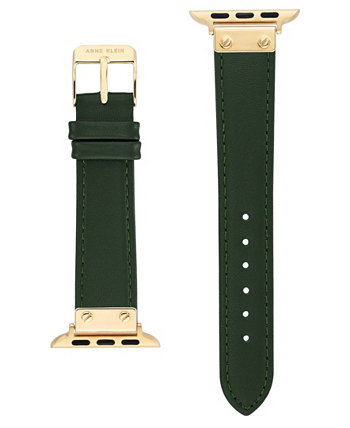 Женский зеленый ремешок из натуральной кожи, совместимый с Apple Watch диаметром 38, 40 и 41 мм Anne Klein