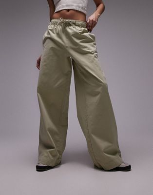 Повседневные брюки прямого кроя с завязками на талии Topshop TOPSHOP