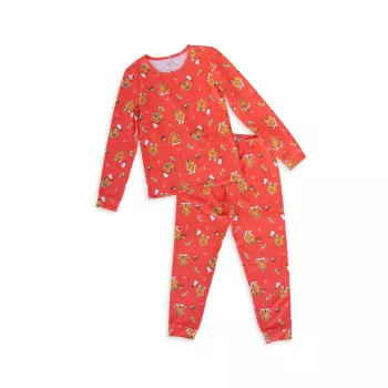 Детские, маленькие детские и amp; Детский пряничный пижамный комплект Lovey&Grink