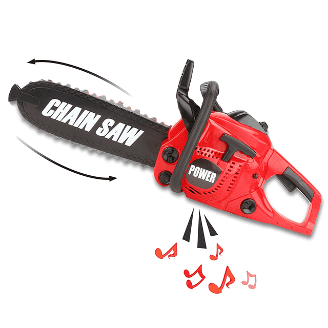 Richgv Toy Chainsaw for Kids, Pretend Play Tool Toy for Kids 3 4 5 6 Year, Home Tool Kit with Realistic Sound Outdoor Gardening Toys Chainsaw Toy for Boys Girls Richgv