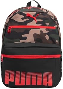 PUMA unisex child Meridian Backpacks, Black/Metallic, Youth Size US PUMA