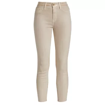 Эластичные джинсы-скинни Margot с высокой посадкой и блестящим напылением L'AGENCE