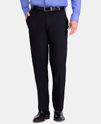Мужские брюки Premium Comfort Khaki Classic-Fit 2-полосные эластичные против морщин Плоские передние эластичные повседневные брюки HAGGAR