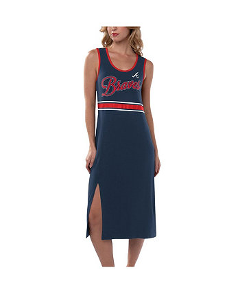 Женское темно-синее платье макси Atlanta Braves Main Field G-III