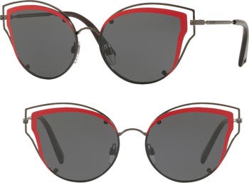 Солнцезащитные очки-авиаторы в многослойной оправе, 58 мм Valentino