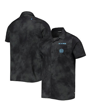 Мужская черная рубашка Philadelphia Union Abstract Cloud на пуговицах The Wild Collective