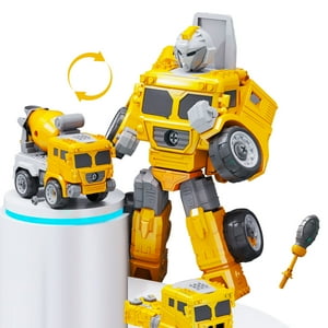 Take Apart Transforming Construction Vehicle Toys for Boys and Kids - Gifts Ideas for Boys Girls Age 4-6 7 8 9 Year Old, Transform Between Robot Action Figures and Construction Vehicle, Mixer truck Kid Odyssey