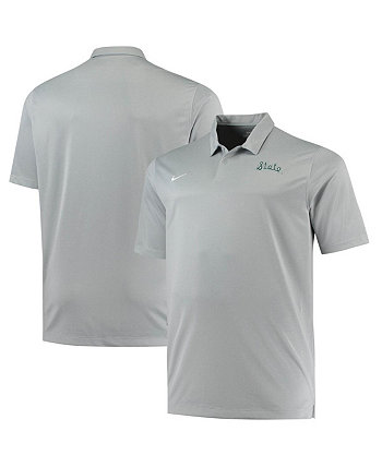 Мужская рубашка поло с меланжевым покрытием серого цвета, штат Мичиган, штат Спартанцы, большие и высокие Nike