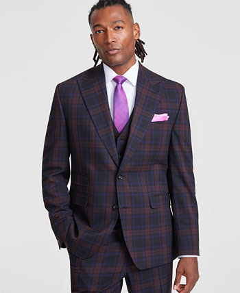 Men's Classic-Fit Plaid Suit Jacket Tayion Collection