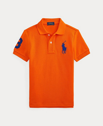 Классическая сетчатая рубашка-поло для маленьких мальчиков Ralph Lauren