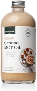 Natural Force Creamy Caramel MCT Oil – Non Dairy, Keto Certified, Emulsified MCTs for Low-Carb, Ketogenic Coffee, Smoothies, & Shakes - Mixes Instantly + No Blending Required – 16 Oz Glass Bottle Natural Force