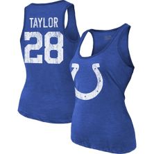 Женская майка Majestic Threads Jonathan Taylor Royal Indianapolis Colts с именем и номером игрока Tri-Blend Majestic