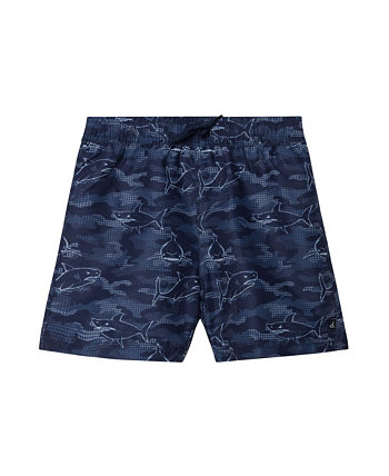 Купальники Deux par Deux Для мальчиков Printed Boardshort Navy Blue Sharks Deux par Deux