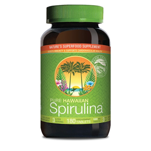 Spirulina Pacifica® Spearmint -- 1000 mg - 180 Tablets (Таблетки) Nutrex Hawaii