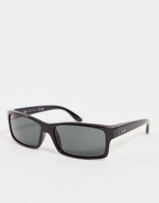 Черные узкие квадратные солнцезащитные очки Ray-Ban Ray-Ban