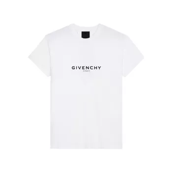 Приталенная футболка с коротким рукавом и логотипом Givenchy