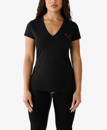 Женская футболка с коротким рукавом Buddha Slim и v-образным вырезом True Religion