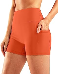 Pudolla Womens Swim Shorts High Waisted Bathing Bottom Shorts Tummy Control Board Swimsuit with Pockets Pudolla