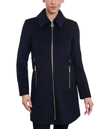 Женское пальто с клубным воротником и молнией спереди Michael Kors