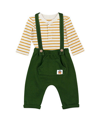 Хлопковое боди и штаны для новорожденных мальчиков, комплект из 2 предметов Mac & Moon