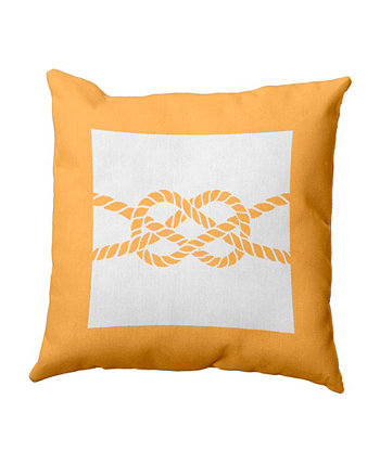 Морской узел 16-дюймовая желтая декоративная морская подушка E by Design