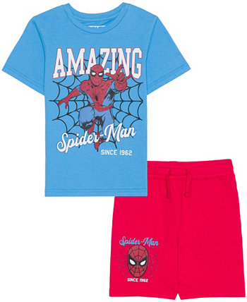 Футболка и шорты с короткими рукавами и шортами «Человек-паук» для малышей и маленьких мальчиков, набор из 2 предметов Hybrid