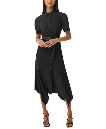 Женское платье-рубашка миди с платком и подолом Karl Lagerfeld Paris