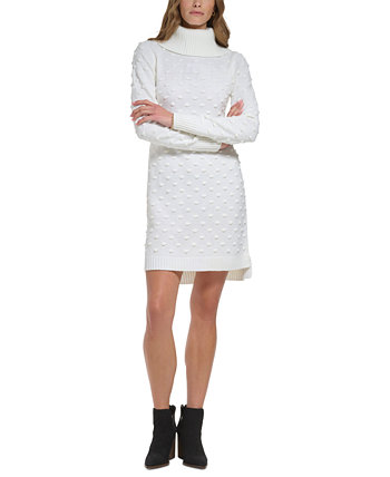 Миниатюрное платье-свитер с объемной текстурой и водолазкой Jessica Howard