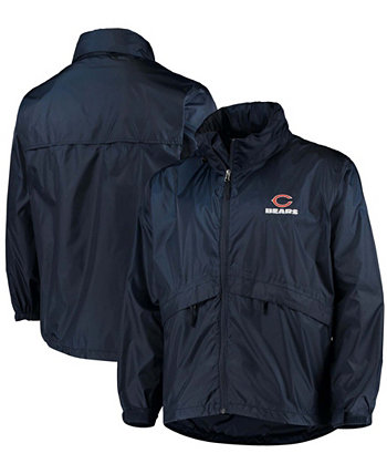 Мужская водонепроницаемая упаковываемая куртка с молнией во всю длину военно-морского флота Chicago Bears Sportsman Dunbrooke