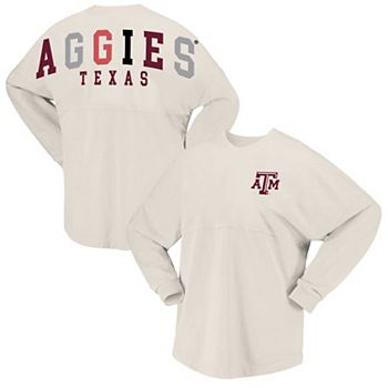 Женская Футболка Spirit Jersey Тан Техас A&M Aggies Радужная Арка с Длинным Рукавом Spirit Jersey