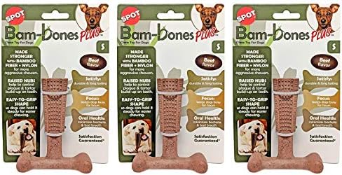 Игрушка для собак Bambone Plus, набор из 3 штук, со вкусом говядины, для маленьких собак SPOT