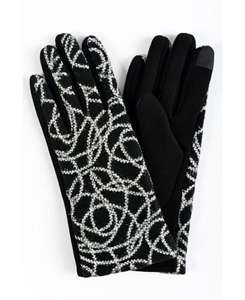Женские перчатки из джерси с вышивкой для сенсорного экрана Marcus Adler