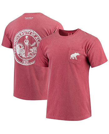 Men's Crimson Alabama Crimson Tide Comfort Colors Crest T-shirt Tuskwear