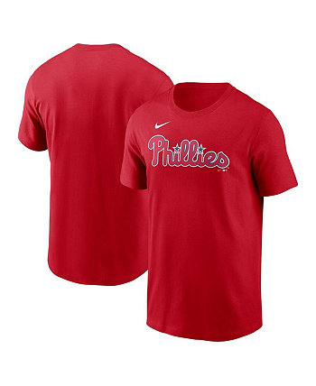 Men's Red Philadelphia Phillies Fuse Wordmark T-shirt Nike