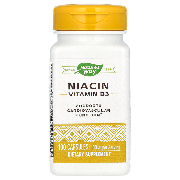 Ниацин - 100 мг - 100 капсул - Nature's Way Nature's Way